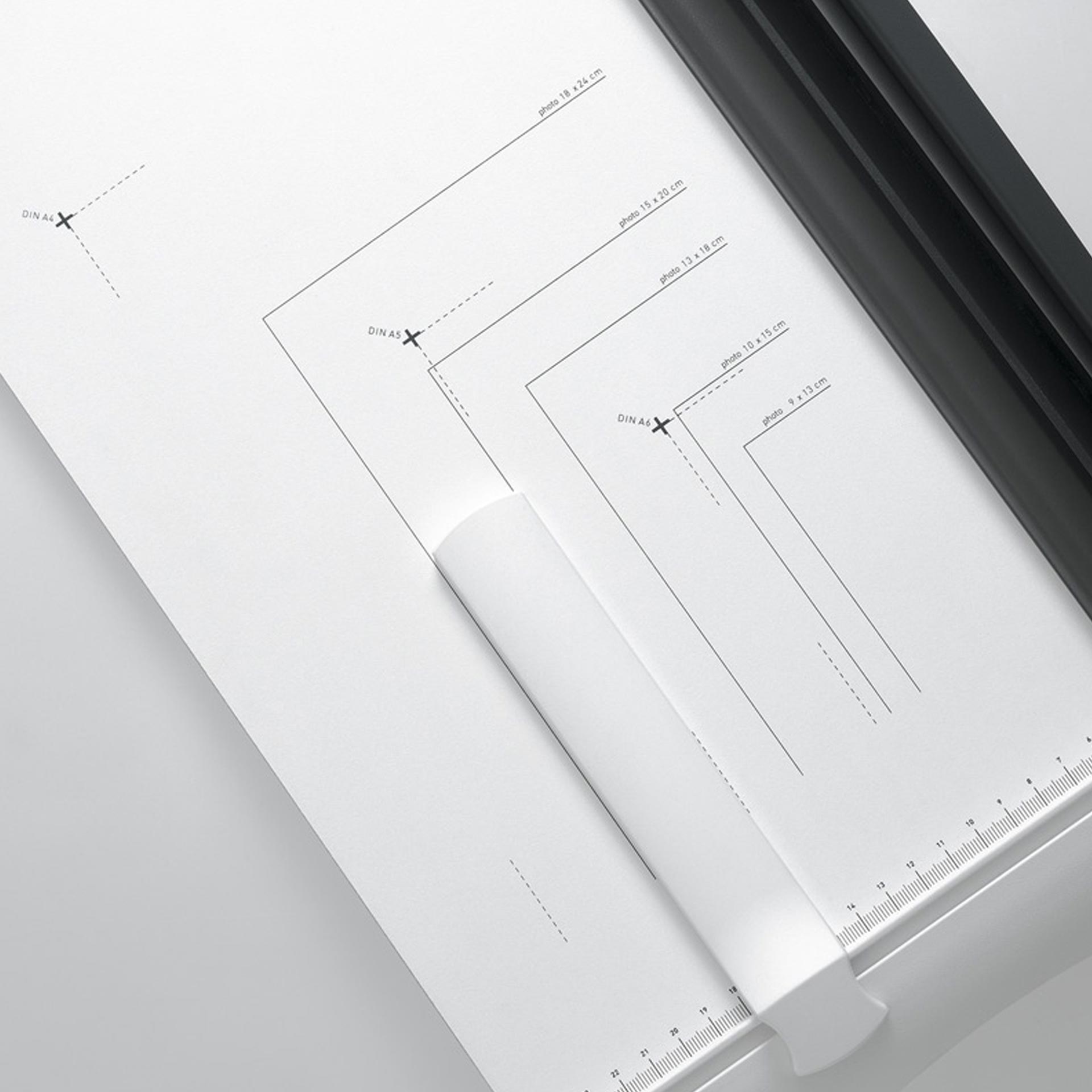ideal 1142 hebelschneider-draufsicht auf die formatangaben