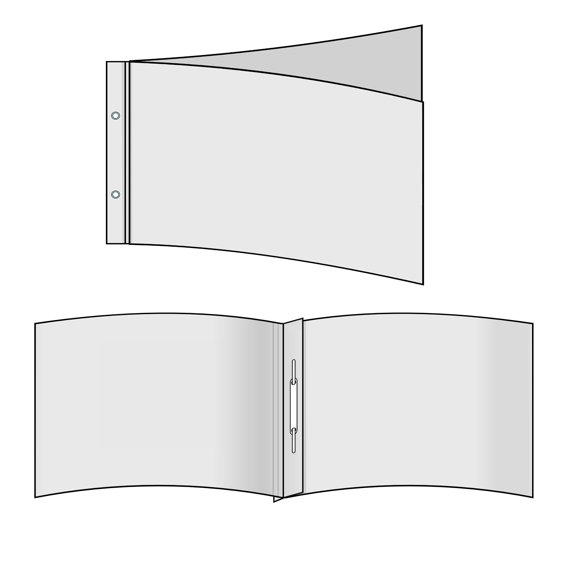 Bindemappen & Vertragsmappen A4 quer - Beispiel Präsentationsmappen aus Karton mit Abheftvorrichtung/Abheftmechanik/Abheftmechanik und mit Abheftvorrichtung/Abheftmechanik im Querformat. Grafik: Bindemappen & Vertragsmappen A4 quer - Beispiel Präsentationsmappen aus Karton mit Abheftvorrichtung/Abheftmechanik/Abheftmechanik und mit Abheftvorrichtung/Abheftmechanik im Querformat.