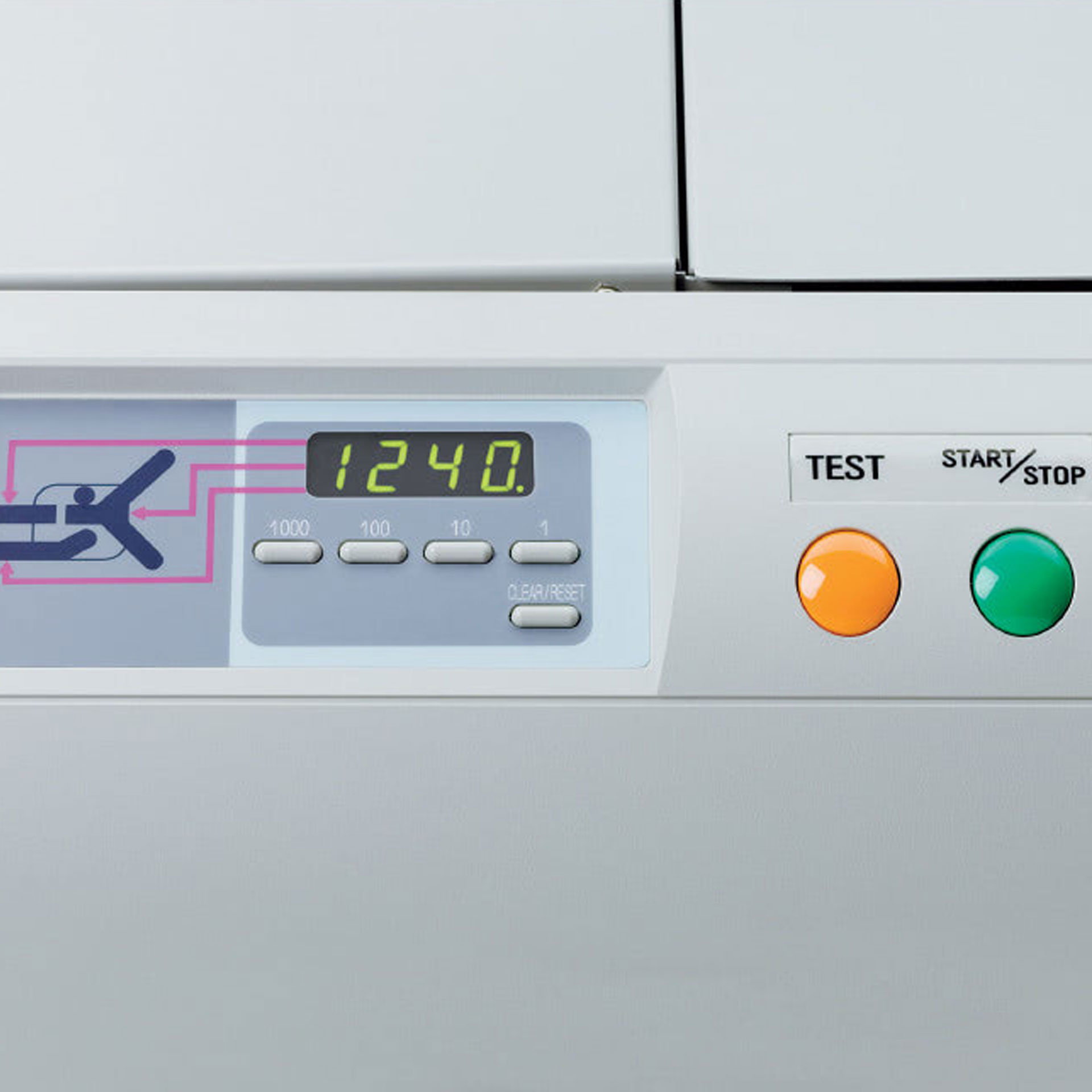 ideal 8324 falzmaschine-digitale anzeige und bedienelementes ideal 8324 falzmaschine- ansicht der digitalen anzeige und des bedienelementes