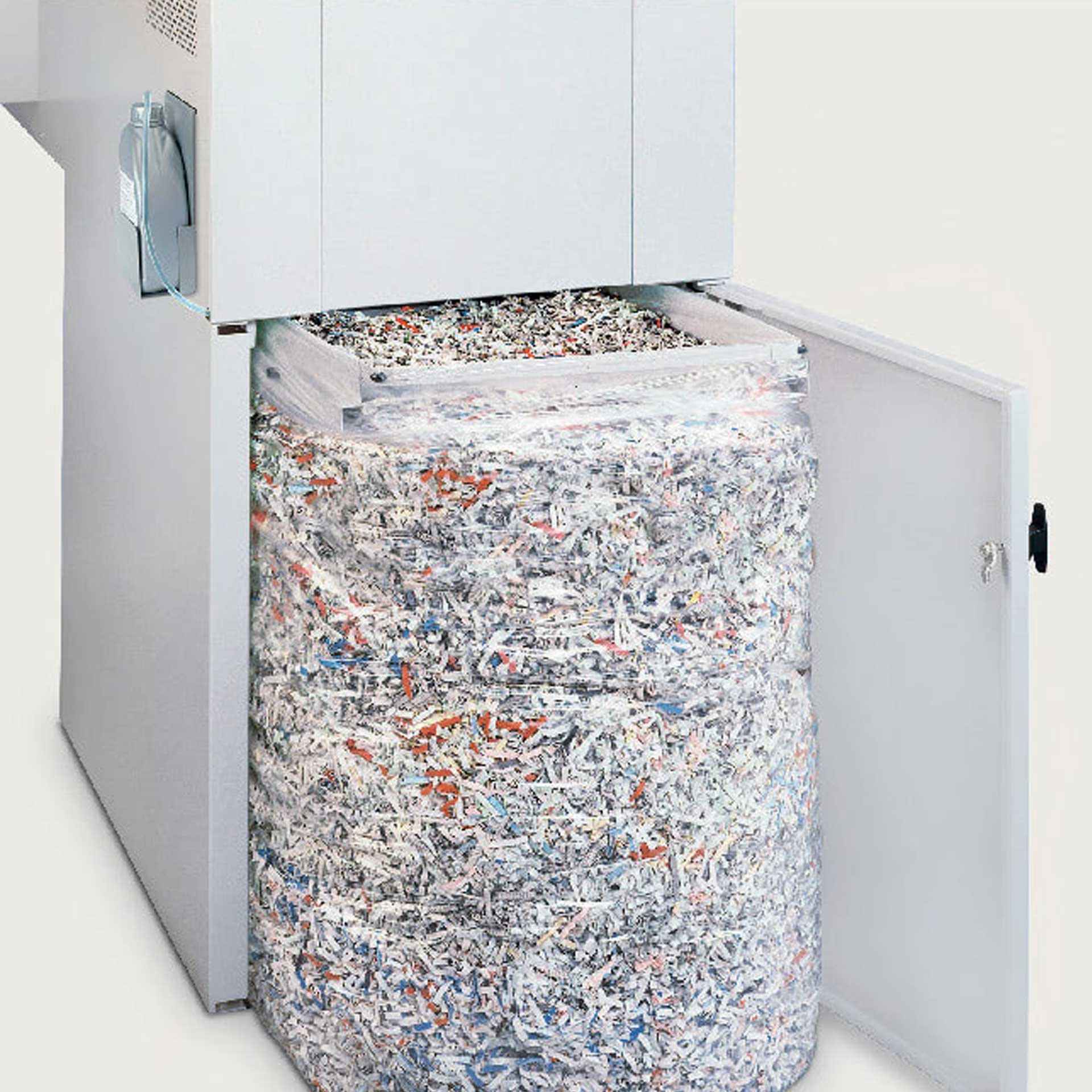 ideal 4108 cc aktenvernichter-auszugssystem auf rollen ideal 4108 cc aktenvernichter-nsicht auf die plastik-aufhaengevorrichtung vom auszugssystem auf rollen