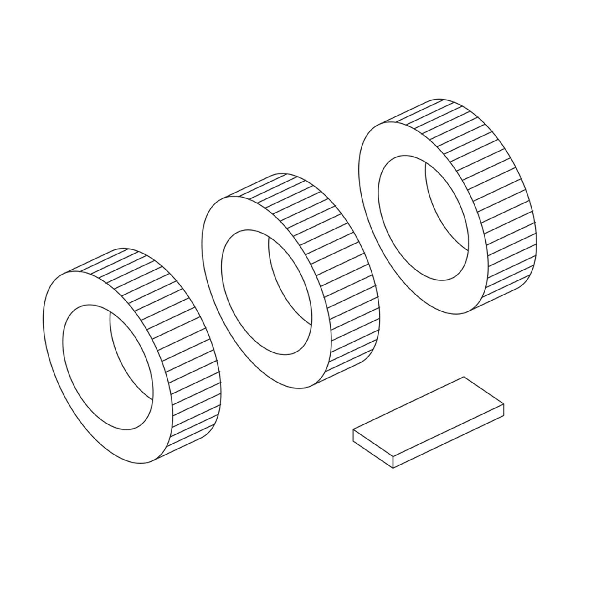 IDEAL Gummirolle mit Abstreifer Set (8330001) für Falzmaschine 8330, 8343, 8345 IDEAL Gummirolle mit Abstreifer Set (8330001) für Falzmaschine 8330, 8343, 8345
