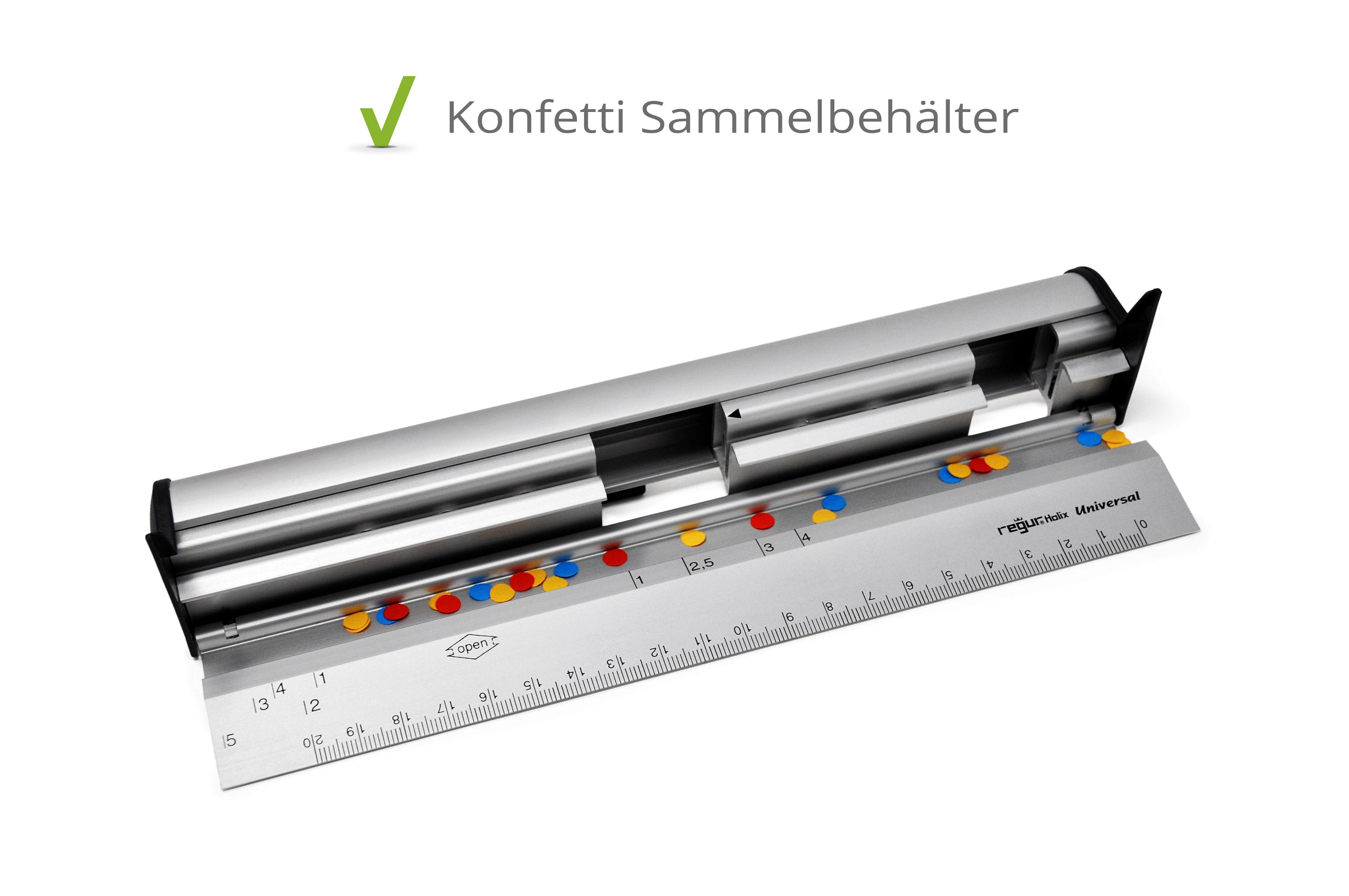 Holix Universal Locher | Konfetti Sammelbehälter Holix Universal Locher mit Konfetti Sammelbehälter