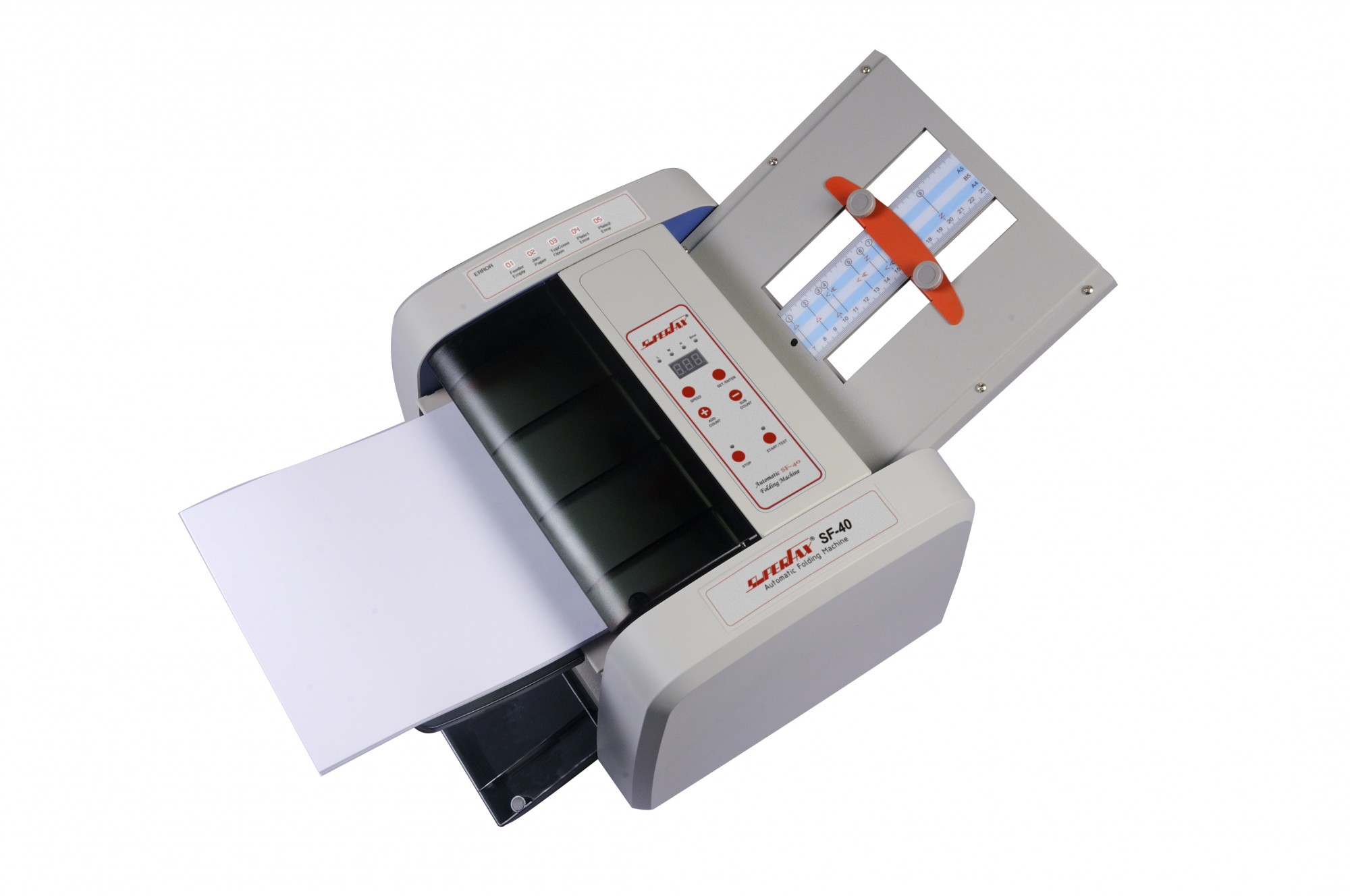 Superfax Falzmaschine SF-40 | Draufsicht Superfax Falzmaschine SF-40 Draufsicht