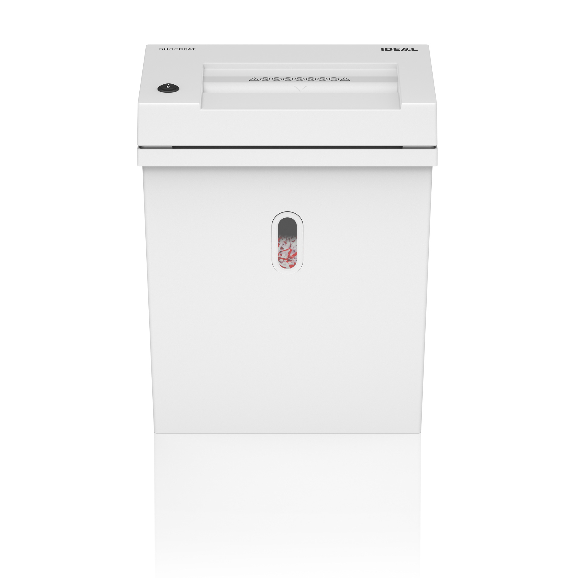 ideal shredcat 8200 aktenvernichter, frontansicht