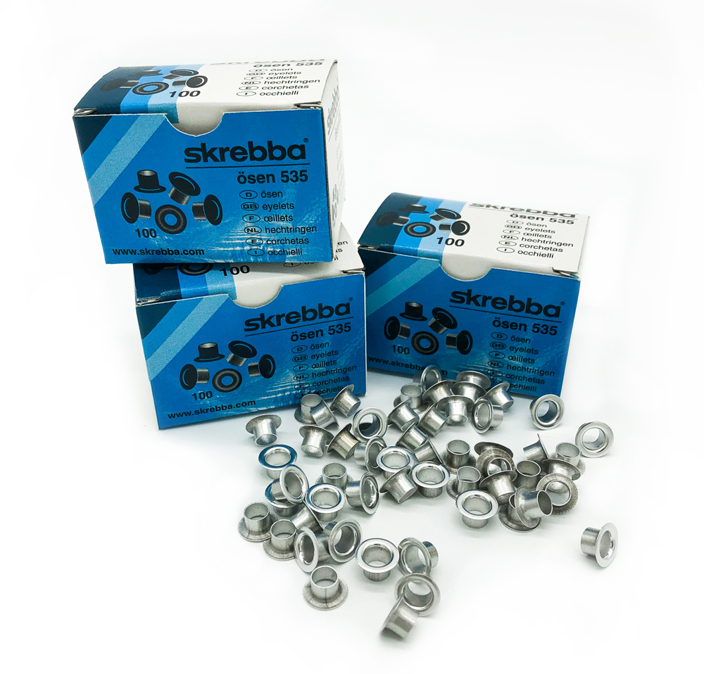 SKREBBA Ösen 535 - für Ösenlocher skre-perfo L+N (100 Stk/VE) SKREBBA Ösen 535 - für Ösenlocher skre-perfo L+N (100 Stk/VE)