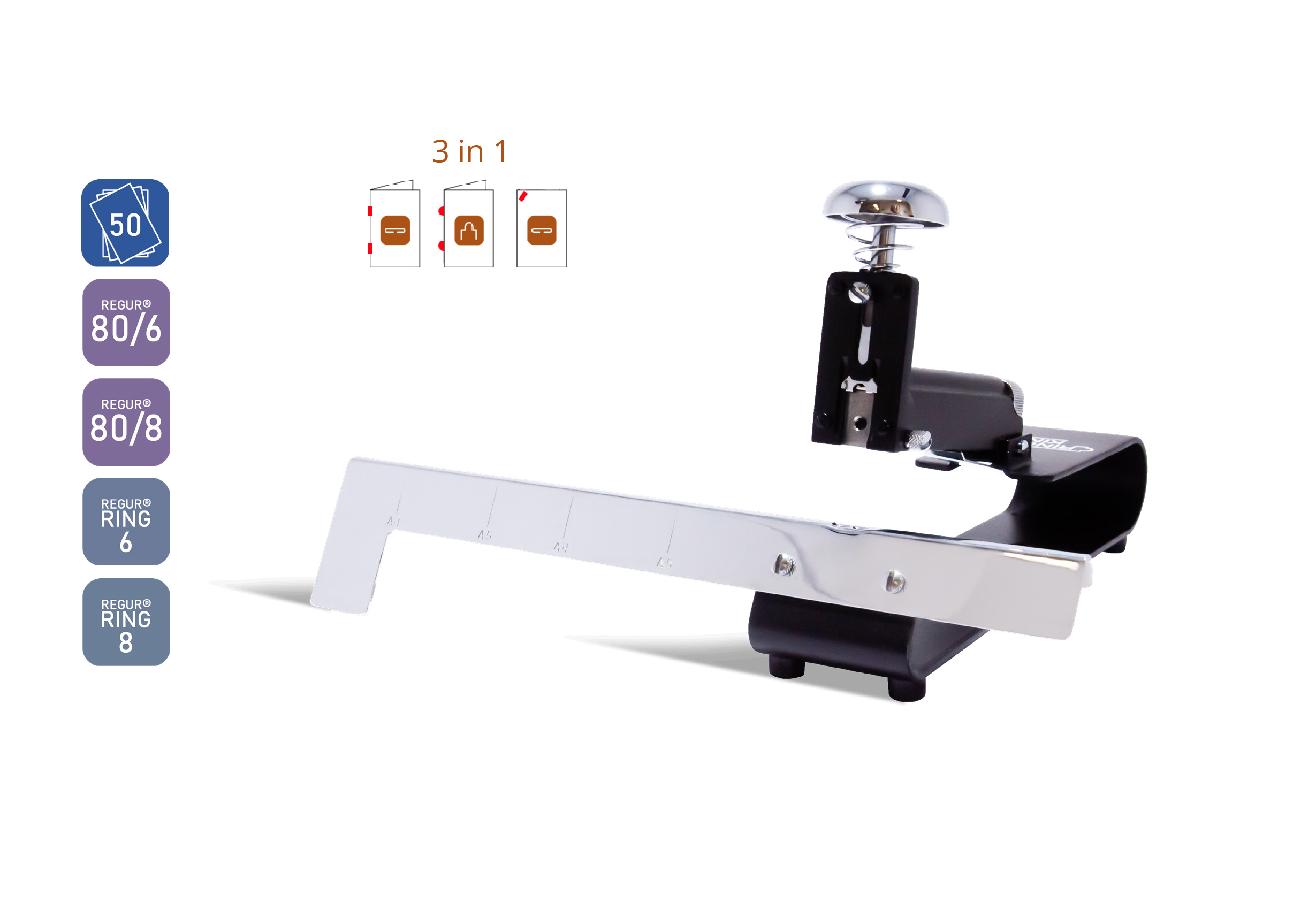 Multifunktion Sattelhefter REGUR RING KING 3 in 1 Multifunktion Sattelhefter REGUR RING KING 3 in 1