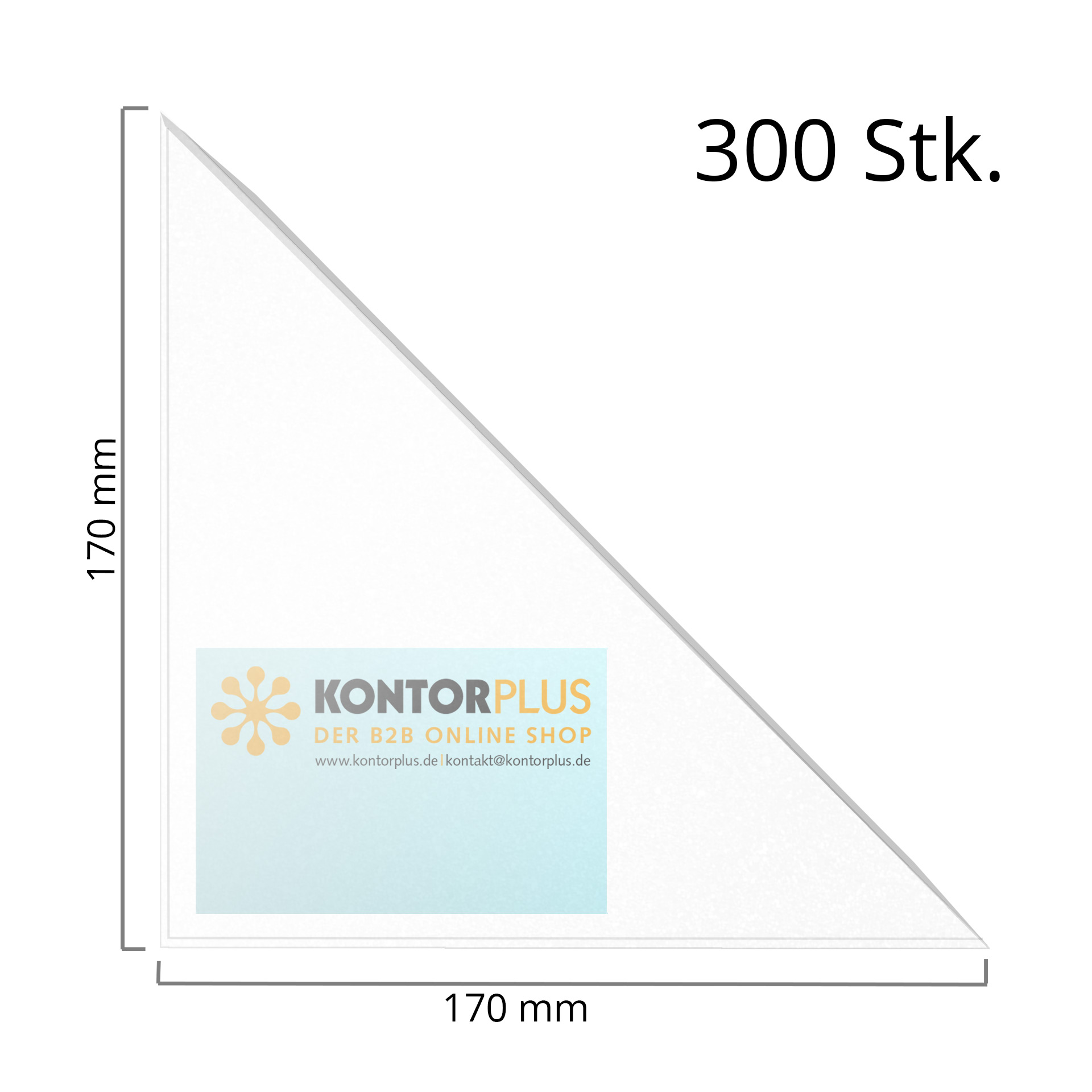 Dreiecktaschen 170 x 170 mm | selbstklebend, 300 Stk, transparent, klar Dreiecktaschen 170 x 170 mm | selbstklebend, 300 Stk, transparent, klar