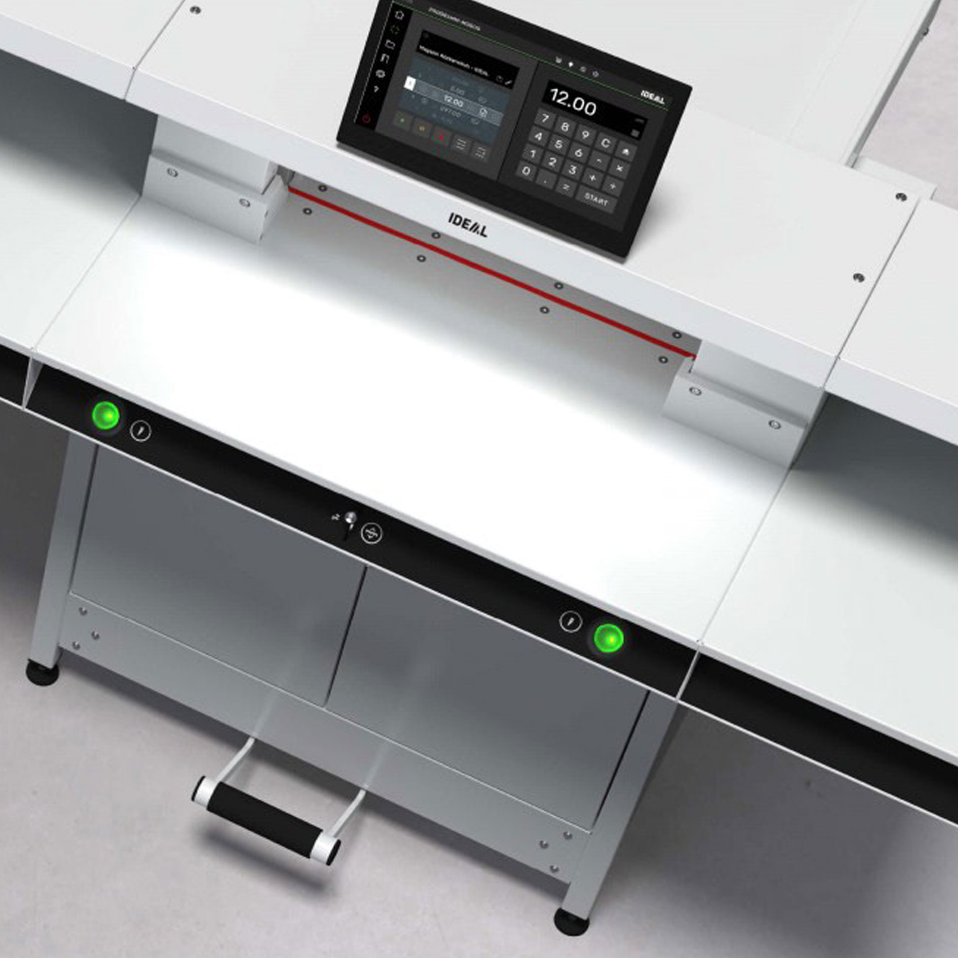 ideal the 56 und 68 lt stapelschneider, programmierbar - topview-ansicht