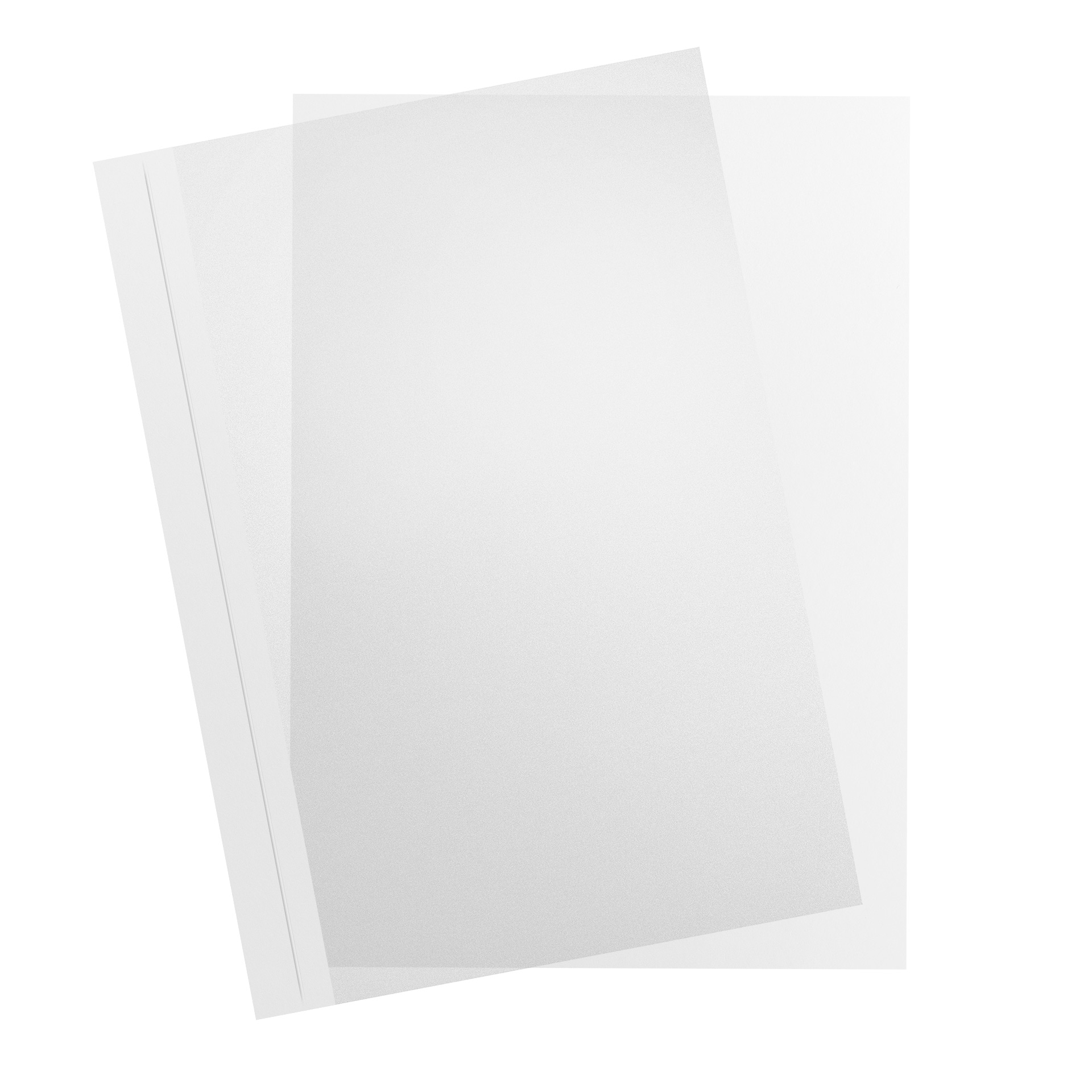 Bindefolien MATT transparent mit Randstreifen | SureBind / Velobind Cover | Optimal - Weiß mit Rückendeckel Bindefolien MATT transparent mit Randstreifen | SureBind / Velobind Cover | Optimal - Weiß mit Rückendeckel