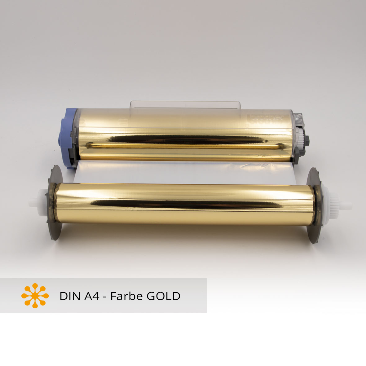 Folienrolle A4 Gold für brother HAK-100 Heißfoliendrucker Folienrolle HFA-220GD A4 in der Farbe Gold für brother HAK-100 Heißfoliendrucker
