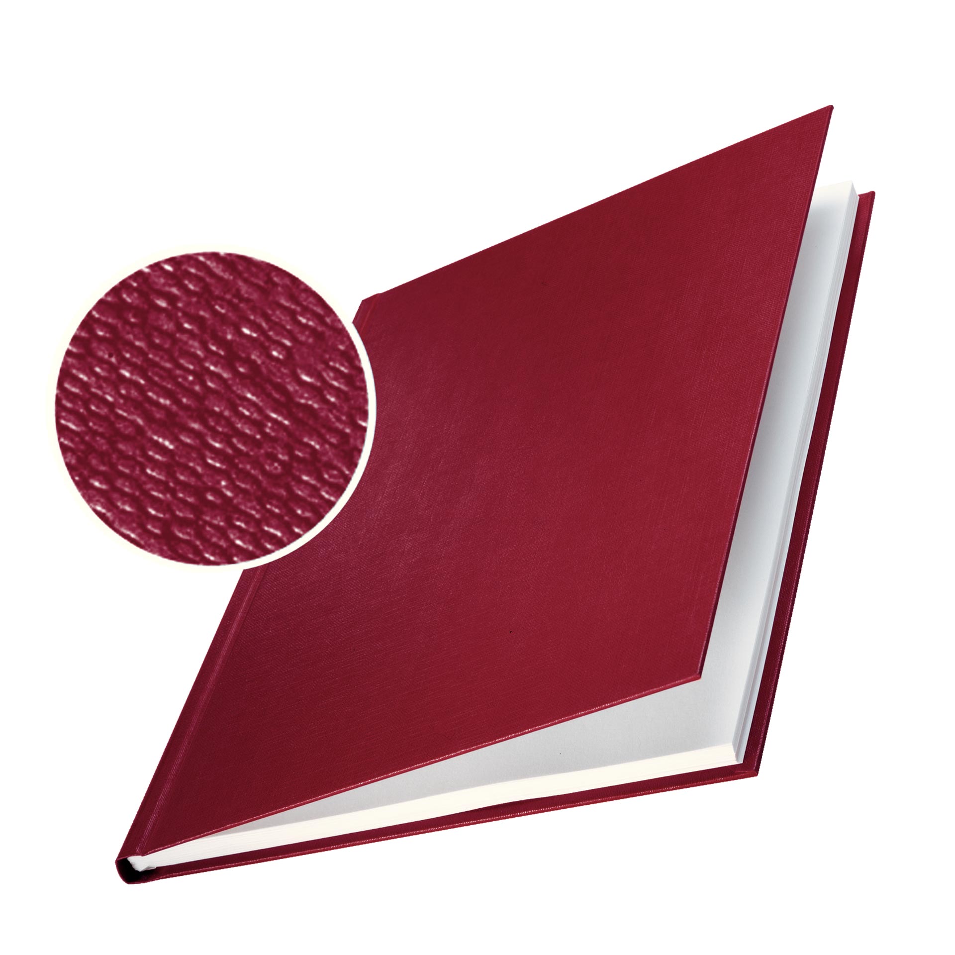 LEITZ Buchbindemappen Hardcover ImpressBind [A] DIN A4, Bordeaux, 36 bis 70 Seiten, 7,0 mm