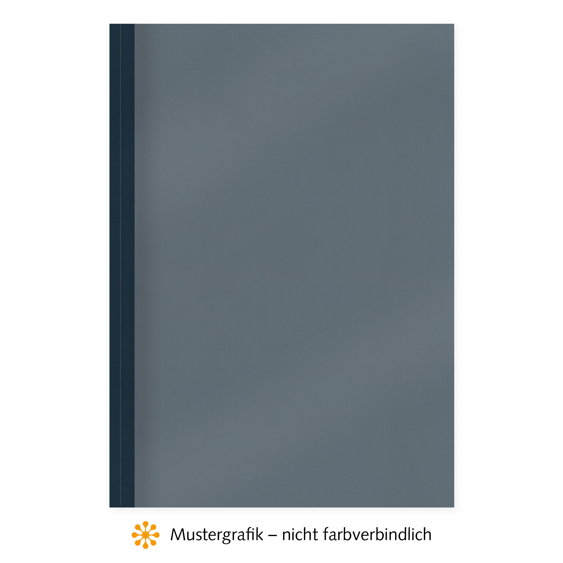Thermobindemappen | Premium - Cover Folie (matt transparent), Leinen, Nachtblau, 2 mm, 16 bis 20 Blatt