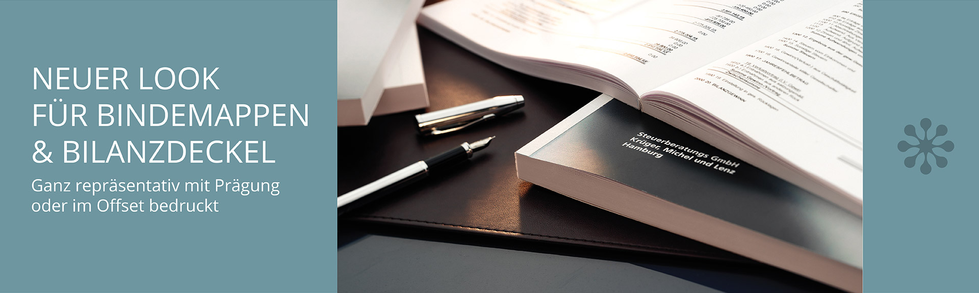 Bindemappen, Bilanzdeckel und mehr | KONTORplus ❊ Geben Sie Ihren Bilanzen, Abschlüssen, Verträgen und mehr das Perfekte Aussehen mit unseren Mappen!