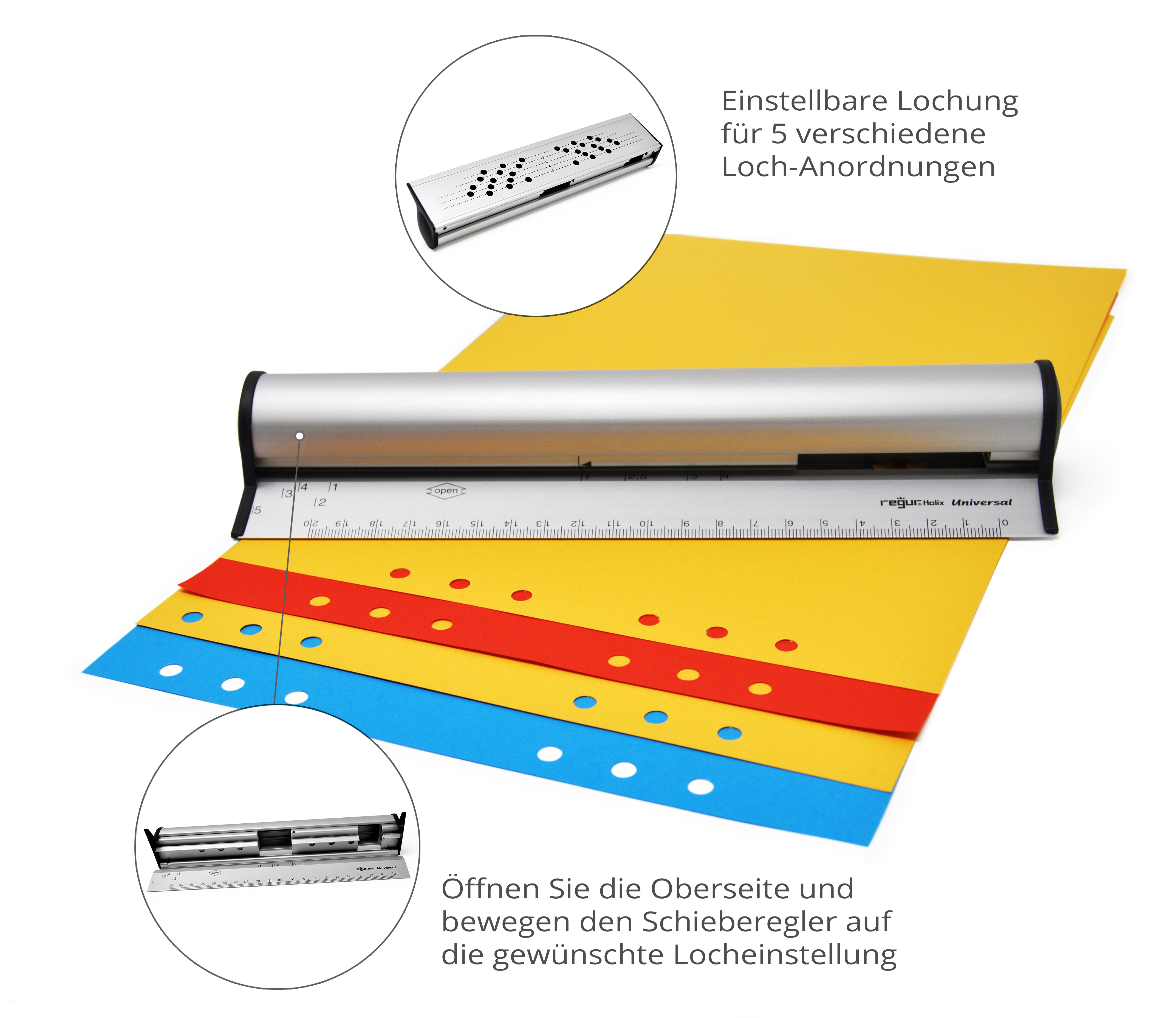 Holix Universal Locher | Universale Stanzfunktion Holix Universal Locher mit universaler Stanzfunktion