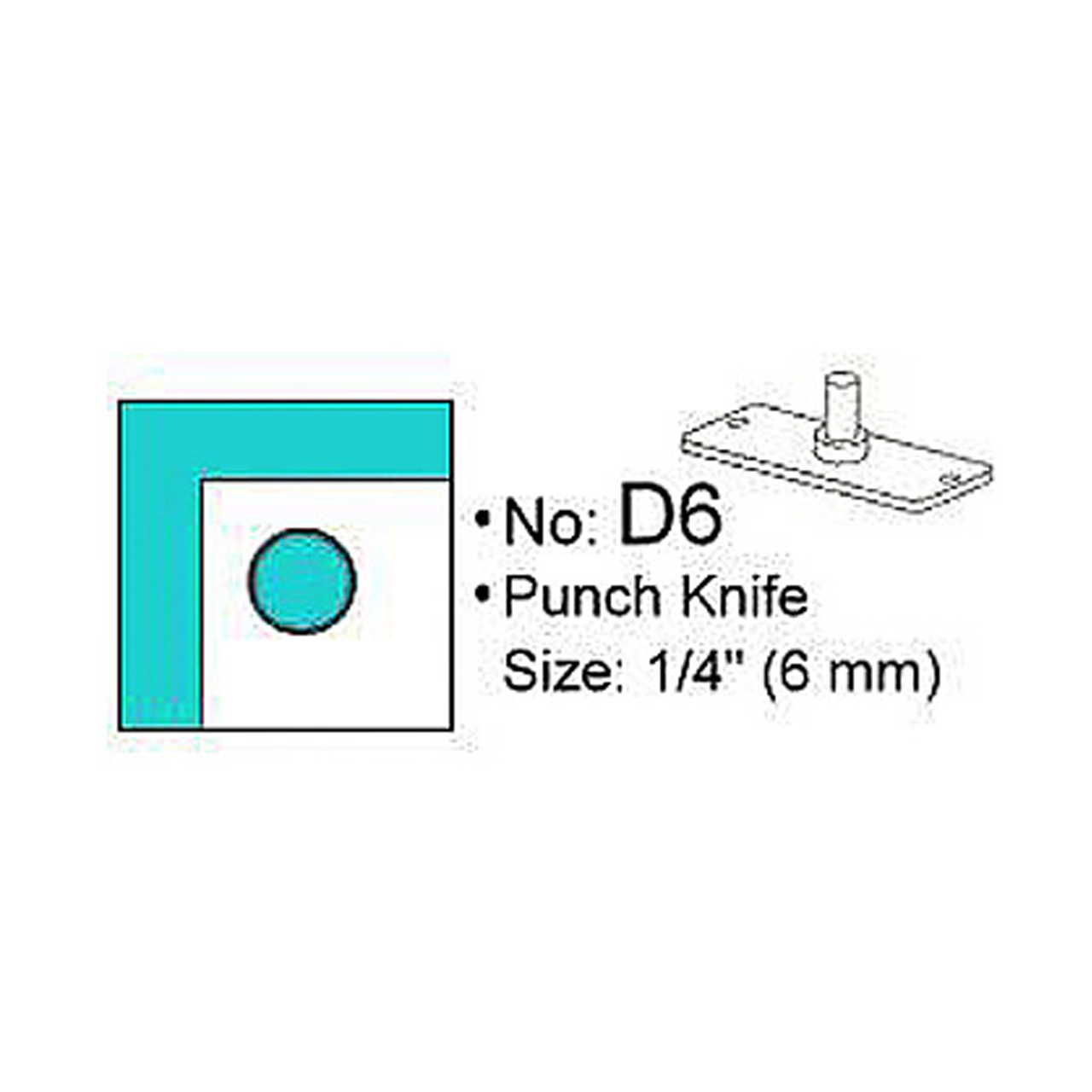 Stanzmesser D6 für Eckenrunder M70 Stanzmesser D6 für Eckenrunder M70