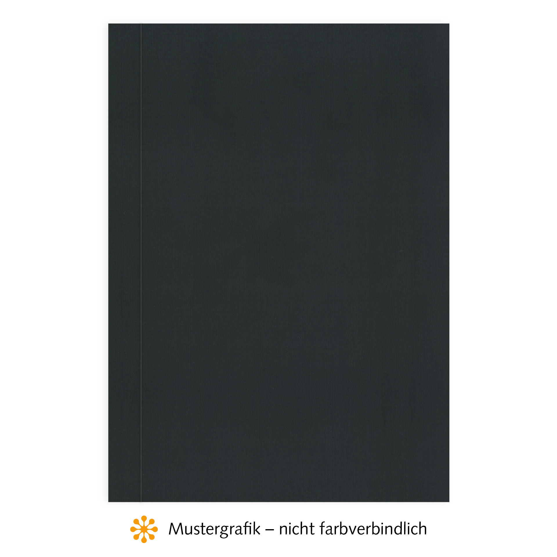 Ösenmappen DUO Cover, mit BEIDSEITIG Karton, Leinen, Schwarz, 4 mm, 31 bis 40 Blatt